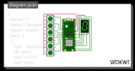 Compressed 7 Segment Display 6 Key Python Pico W Copy Copy Copy Wokwi