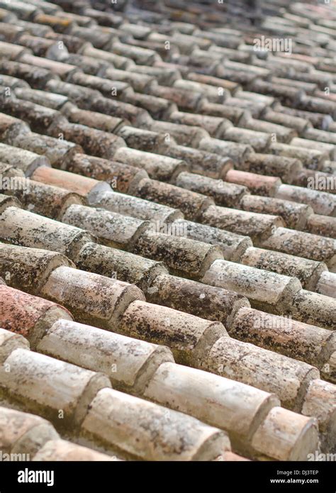 Old natural stone roof tiles Stock Photo - Alamy