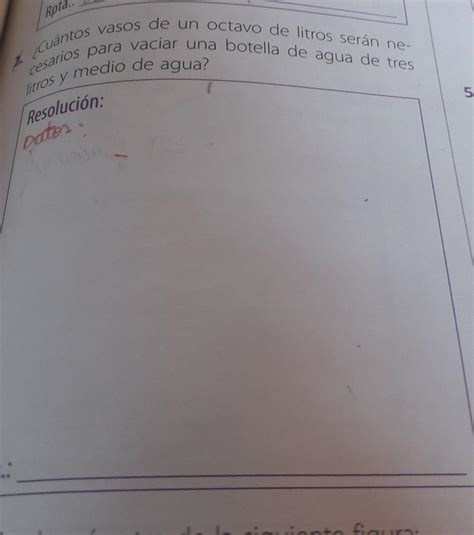 cuantos vasos de un octavo de litros serán necesarios para vaciar una