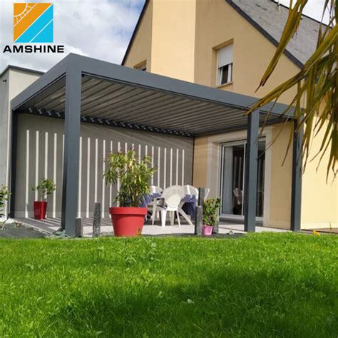 Bioclimatique Pergola Canopy Outdoor Screens Aluminum Waterproof