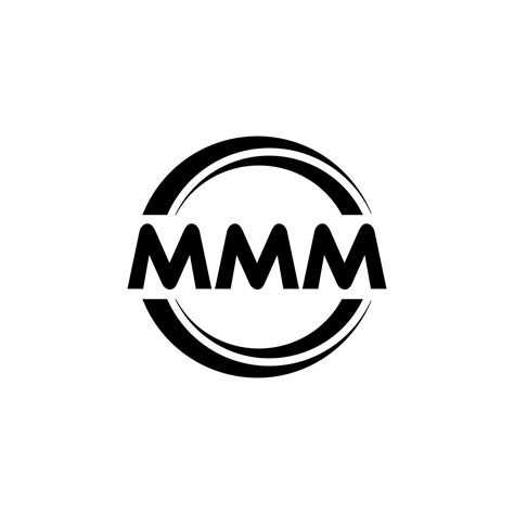 diseño del logotipo de la letra mmm en la ilustración logotipo