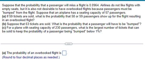 Solved Suppose That The Probability That A Passenger Will Chegg