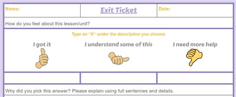 Exit Tickets