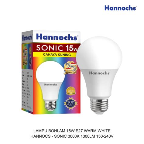 Listrikkita Lampu Bohlam W E Warm White Hannochs