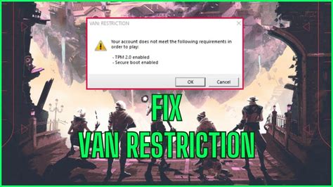 How To Fix Van Restriction Valorant Secure Boot Failure Fps Boost