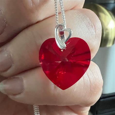 Red Crystal Heart Pendant