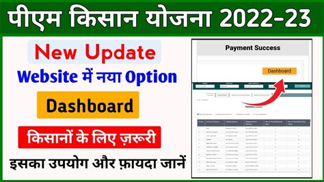 Pm Kisan Website New Option Pm Kisan Dashboard Option Information