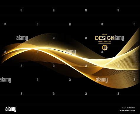 Abstract Shiny Color Gold Wave Design Element Stock Vector Image And Art