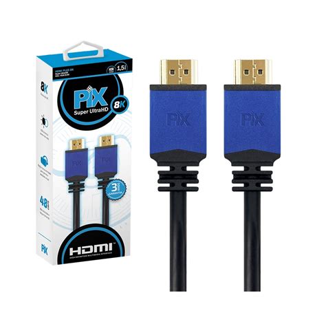 Cabo HDMI 0 5 Metros 8K 2 1 Ultra HD Terminais Gold Eletro Parts