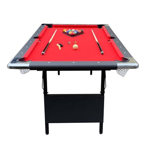 Hathaway Fairmont Portable 6 Ft Pool Billiard Table With Red Felt