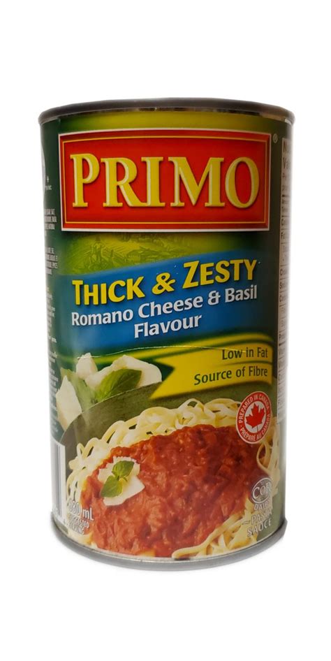 32671 PRIMO PASTA SAUCE – ROMANO CHEESE & BASIL – 12/680mL – Worldwide ...