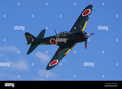 Wwii Vintage Japanese Zero Fighter Airplane Flying At 2015 Planes Of