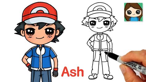 How To Draw Ash Ketchum Pokemon Youtube