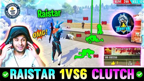 Top 3 Big Youtubers 1VS6 Clutch In FreeFire Raistar White444