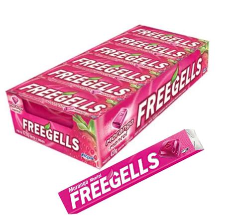 Drops Freegells Morango C 12 Riclan Mercadoce Doces Confeitaria