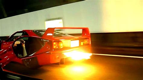 Ferrari F40 Burnout And Loud Backfire Sound YouTube