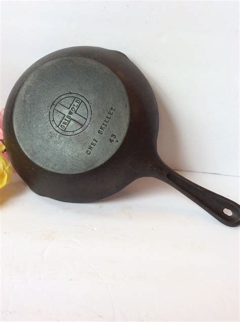 Rare Vintage Griswold Cast Iron Chef Skillet 43 Erie Wall Etsy