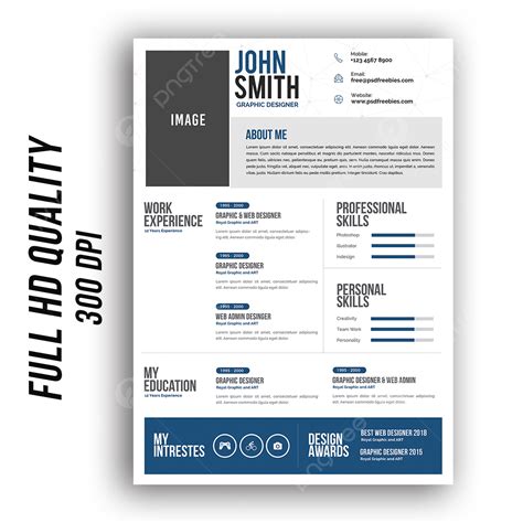 Creative Resume Cv Psd Template Template Download On Pngtree