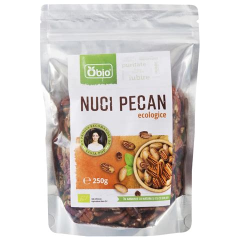 Nuci Pecan Raw Bio 250 G Obio Farmacia Tei Online