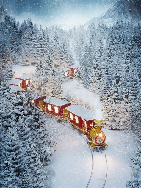 Amazing cute christmas train | Christmas backdrops, Christmas train, Christmas scenes