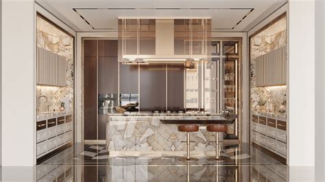 luxury marble kitchen design by ceyhun akgül interiors :: Behance