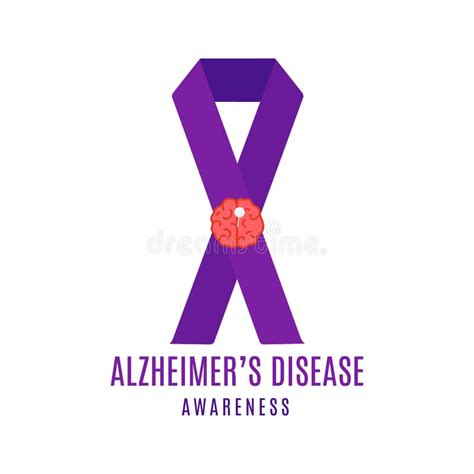 Alzheimer`s Disease Ribbon Poster Stock Vector - Illustration of ...