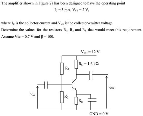 SOLVED The Amplifier Shown In Figure 2a Has Been Designed To Have The