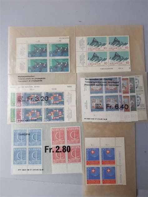 Stk Schweizer Briefmarken Postfrische Er Blocks Kaufen Auf