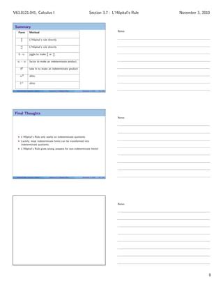 Lesson Indeterminate Forms And L Hopital S Rule Section