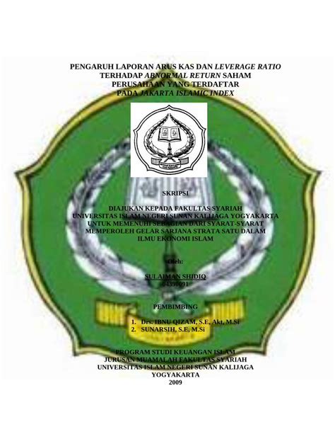 PDF PENGARUH LAPORAN ARUS KAS DAN LEVERAGE Digilib Uin Suka Ac Id