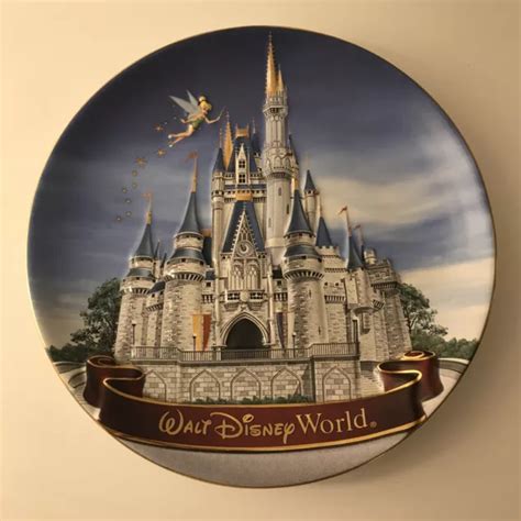 Vintage Walt Disney World Decorative Plate Cinderella S Castle And