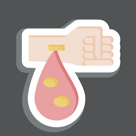 Sticker Platelets Related To Blood Donation Symbol Simple Design