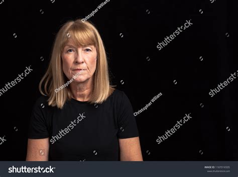 Portrait Mature Blonde Female Facing Stock Photo Shutterstock