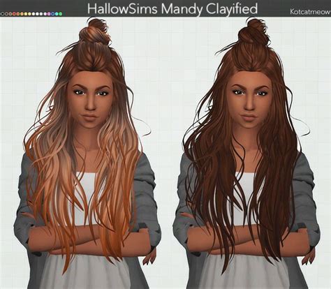 Kot Cat Mandy And KenDoll Hairs Clayified Sims 4 Hairs Sims Hair