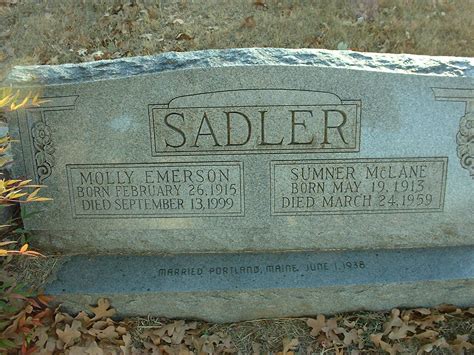 Sumner Mclane Sadler Find A Grave Memorial