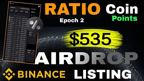 Tip Coin Airdrop Ratio Coin Airdrop Ratio Coin Binance Listing