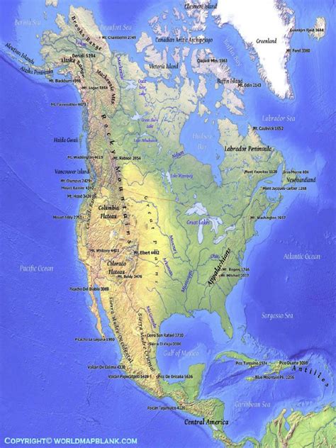 Map of North America Mountains | PDF