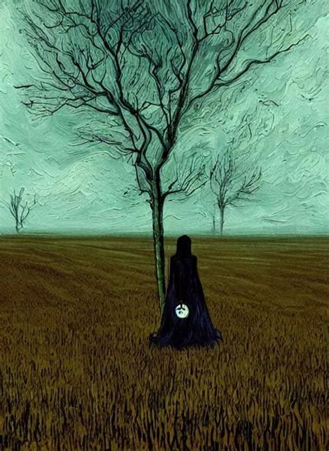 Oil Painting By Tim Burton Vincent Vangogh And Artge