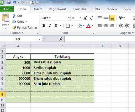 Cara Membuat Fungsi Terbilang Di Excel Tes Tema