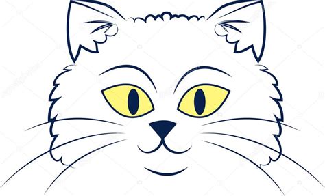 Images: cat face outlines | Cat Face Outline — Stock Vector © milo827 ...