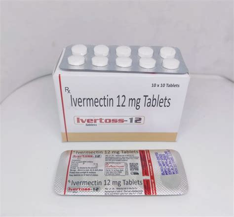 IVERTOS 12 TAB IVERMECTIN 12 MG TABLETS At Rs 270 Strip Of 10 Tablets