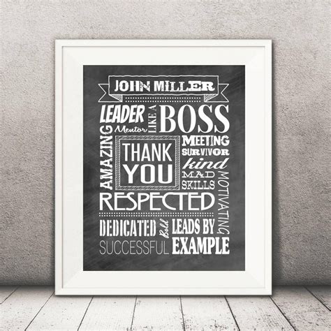 Boss Print Boss Gift Boss Wall Art Bosses Day Gift For Etsy Best