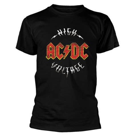 Ac Dc Vintage High Voltage White T Shirt