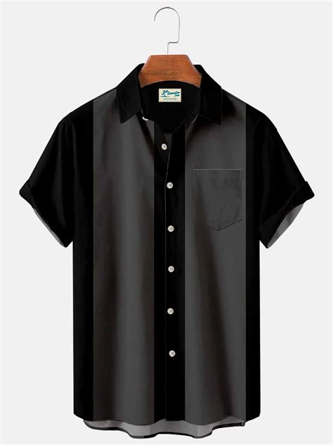 Royaura® Mens Vintage 50s Style Classic Bowling Shirt Royaura