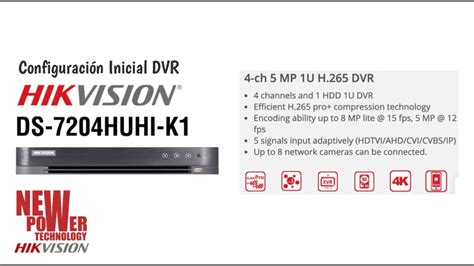 Configuración Inicial DVR HIKVISION CCTV TURBO YouTube