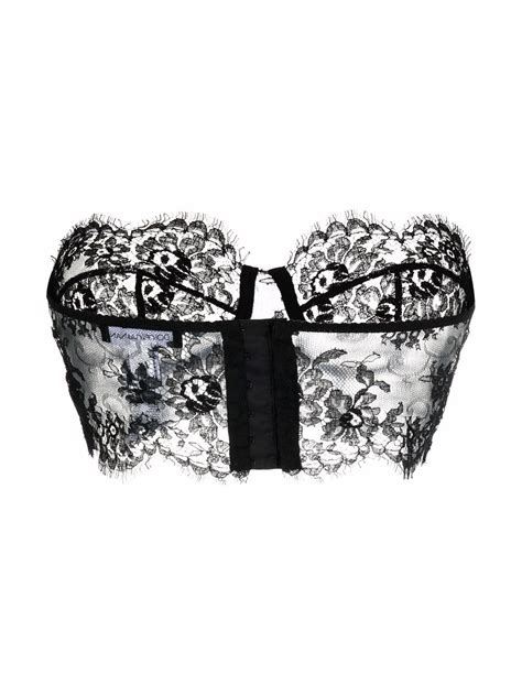 Dolce And Gabbana Strapless Lace Bralette Black Farfetch