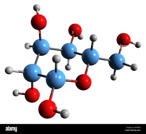 3d Image Of Galactose Skeletal Formula Molecular Chemical Structure Of Monosaccharide Sugar