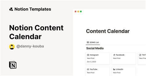 Notion Content Calendar Template | Notion Marketplace