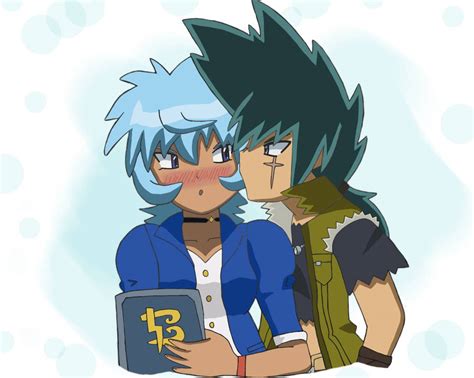 Kyoya Kisses Hikarus Cheek By Mybeybladeworld On Deviantart