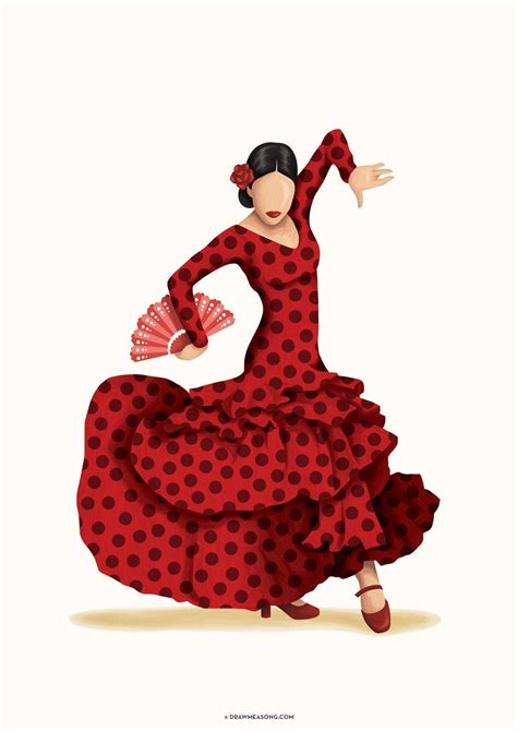 Flamenco Art Print A Poster X Cm Flamenco Dance